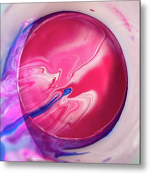 Paint Metal Print featuring the photograph Paint in Plastic Cup Acrylic Pouring Leftover 10 by Matthias Hauser