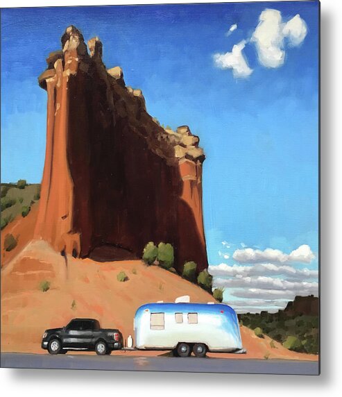Airstream Metal Print featuring the painting Palo Duro Canyon by Elizabeth Jose