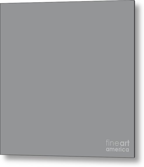 Pantone Metal Print featuring the digital art Pantone Gray Color of the Year 2021 by Delynn Addams