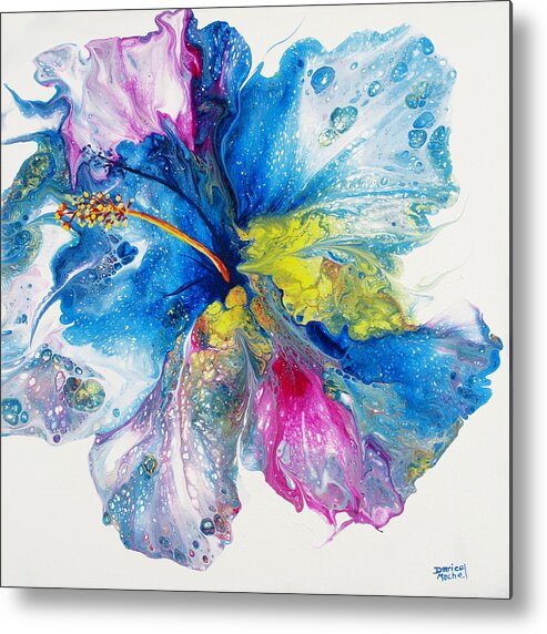 Flower Metal Print featuring the painting Pardise Blooms by Darice Machel McGuire