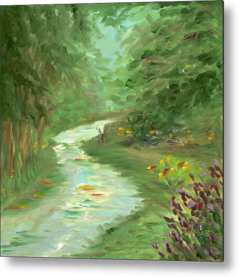 Path Metal Print featuring the painting Path to Serenity by Juliette Becker