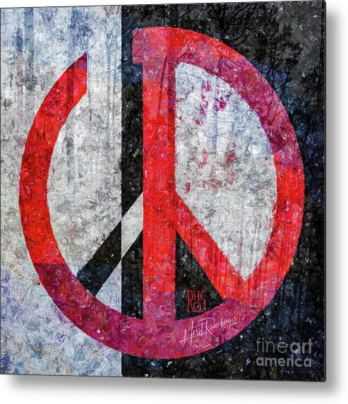 Abstract Metal Print featuring the painting Peace Should Not Be Broken by Horst Rosenberger
