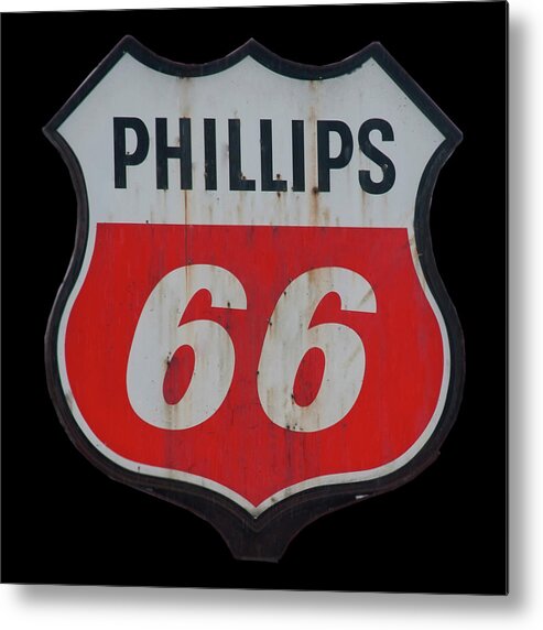 Phillips 66 Sign Metal Print featuring the photograph Phillips 66 sign by Flees Photos