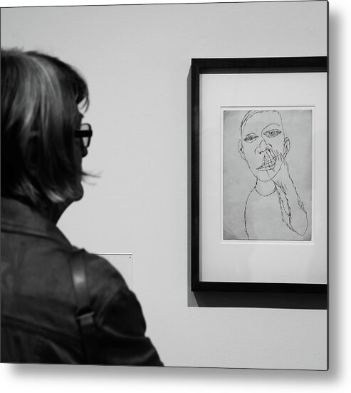 Street Photography Metal Print featuring the photograph Picking a photo by J C