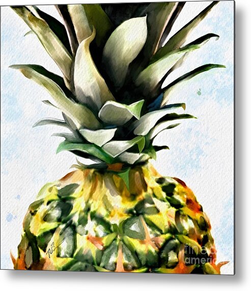 Pineapple Metal Print featuring the painting Pineapple Dreams by Tammy Lee Bradley