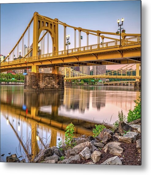 Downtown Pittsburgh Metal Print featuring the photograph Pittsburgh Pennsylvania City Of Bridges by Gregory Ballos