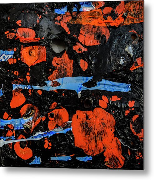 Abstract Metal Print featuring the mixed media Plastic Series Two by Rowan Lyford