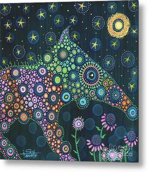 Peccary Painting Metal Print featuring the painting Polka Dot Peccary-Anteater-ish by Tanielle Childers