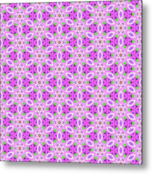 Pretty Metal Print featuring the photograph Pretty Pink Kaleidoscope Pattern 1 by Marianne Campolongo