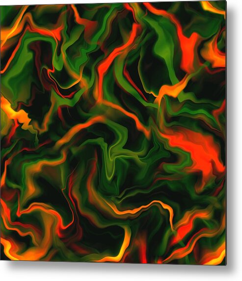 Abstract Metal Print featuring the digital art Ivy by Nancy Levan