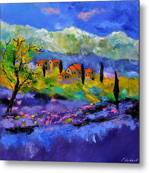 Landscape Metal Print featuring the painting Provence 662021 by Pol Ledent