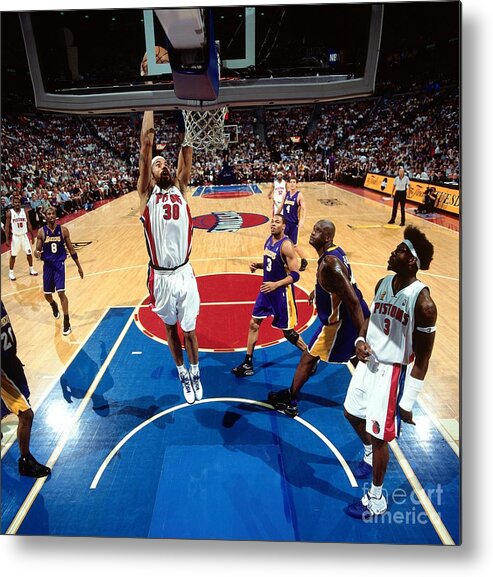 Nba Pro Basketball Metal Print featuring the photograph Rasheed Wallace by Andrew D. Bernstein