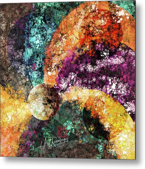 Abstract Metal Print featuring the painting Regard sur l'infinite by Horst Rosenberger