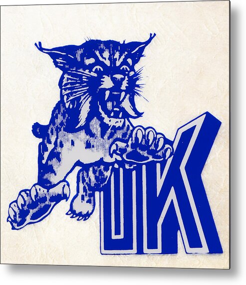 Uk Metal Print featuring the mixed media Retro UK Wildcat Art by Row One Brand