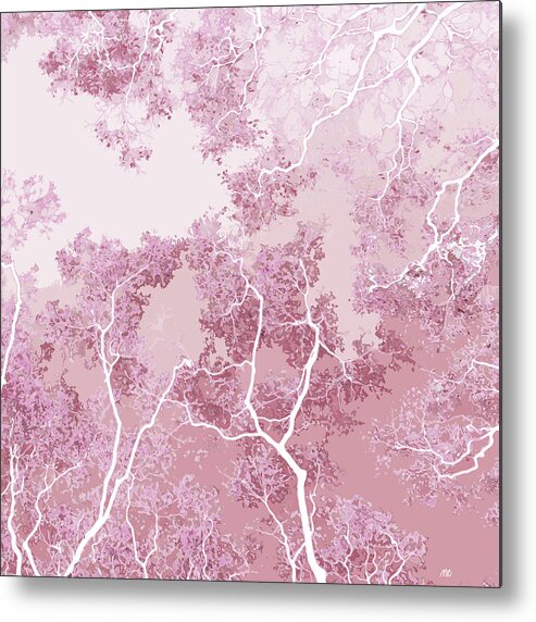 Abstract Nature Metal Print featuring the digital art Rose quartz by Moira Risen