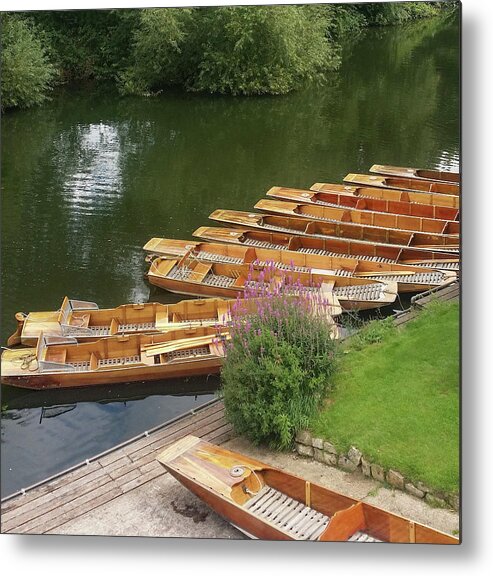 Boats Metal Print featuring the photograph Row Boats in Bath by Roxy Rich