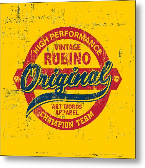 T Shirt Metal Print featuring the painting Rubino Brand Tees Tee T-Shirt T Shirt Original 1 by Tony Rubino
