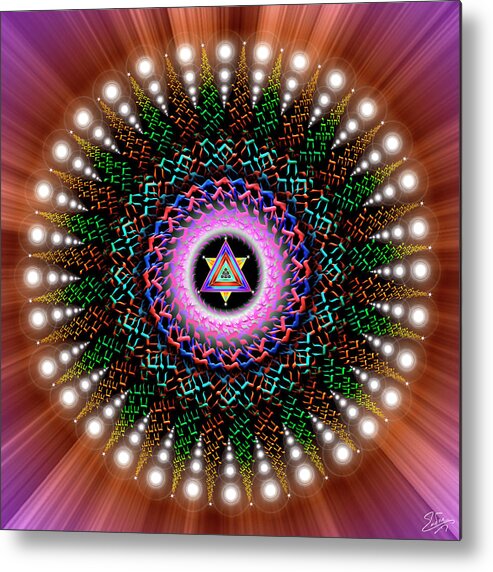 Endre Metal Print featuring the digital art Sacred Geometry 789 by Endre Balogh