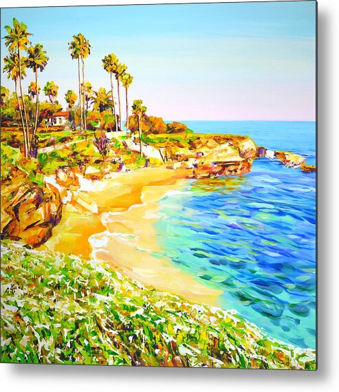 Ocean Metal Print featuring the painting San Diego Beach. California. by Iryna Kastsova