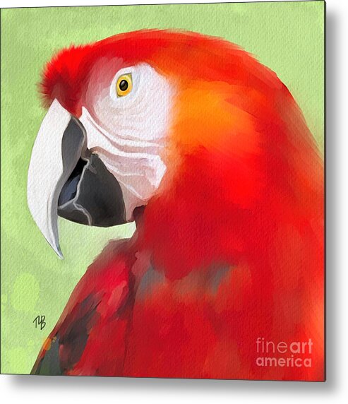 Parrot Metal Print featuring the painting Scarlett by Tammy Lee Bradley