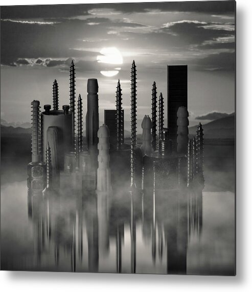 City Metal Print featuring the photograph Screw City by Dave Bowman