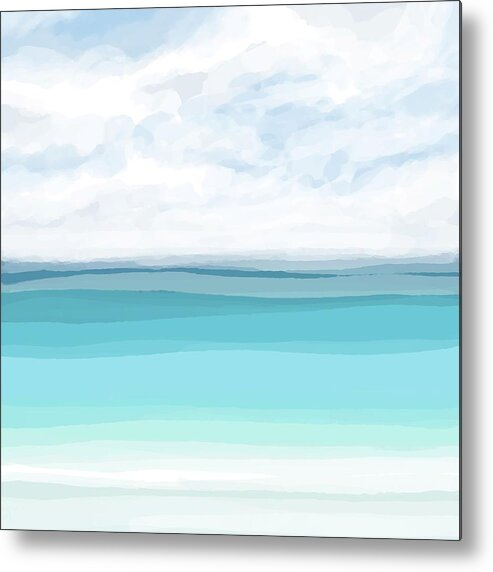 Ocean Metal Print featuring the digital art Sea View 282 Turquoise Ocean by Lucie Dumas