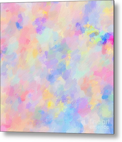 Spring Metal Print featuring the painting Secret Garden Colorful Abstract Painting by Modern Art