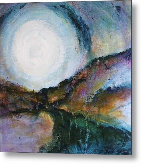 Abstract Metal Print featuring the painting Seeing The Llight by Valerie Greene
