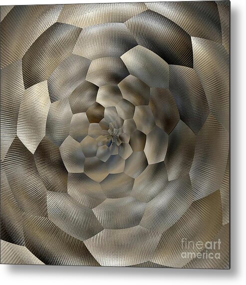 Art Metal Print featuring the digital art Series Burst Flower by Alexandra Vusir
