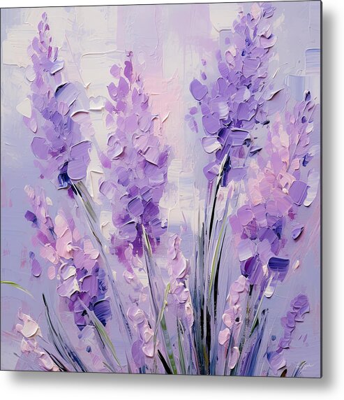 Lavender Metal Print featuring the painting Shades of Purple Art - Violet Art by Lourry Legarde
