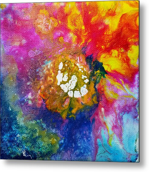 Abstract Metal Print featuring the painting Shell-Shocked by Christine Bolden