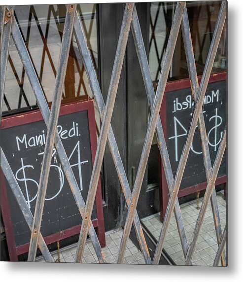 Chicago Metal Print featuring the photograph Shuttered Business Taking the Brunt by Laura Hedien