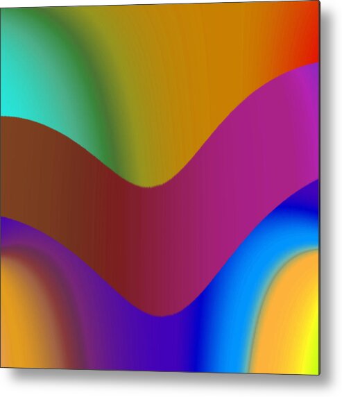 Abstract Art Metal Print featuring the digital art Silky Layers by Ronald Mills