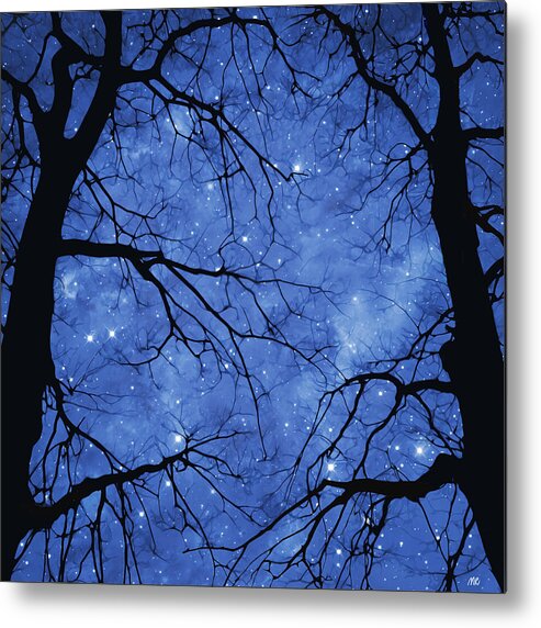 Abstract Nature Metal Print featuring the digital art Sodalite by Moira Risen