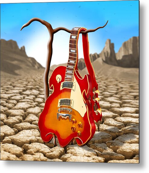 Surrealism Metal Print featuring the photograph Soft Guitar II by Mike McGlothlen