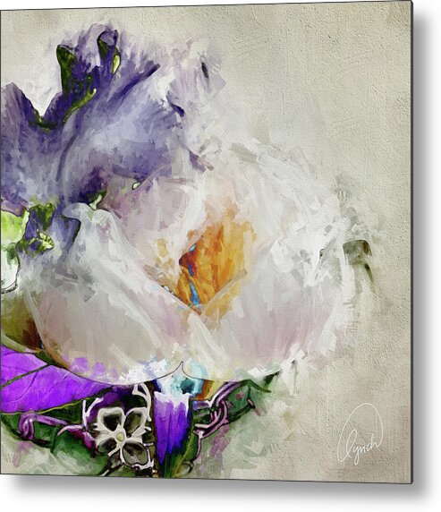 Abstract Metal Print featuring the photograph Solar Bouquet by Karen Lynch