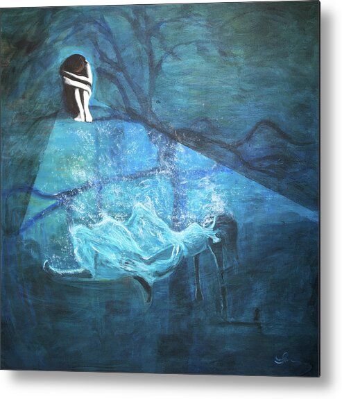 Sorrow Metal Print featuring the painting Sorrow by Pamela Schwartz