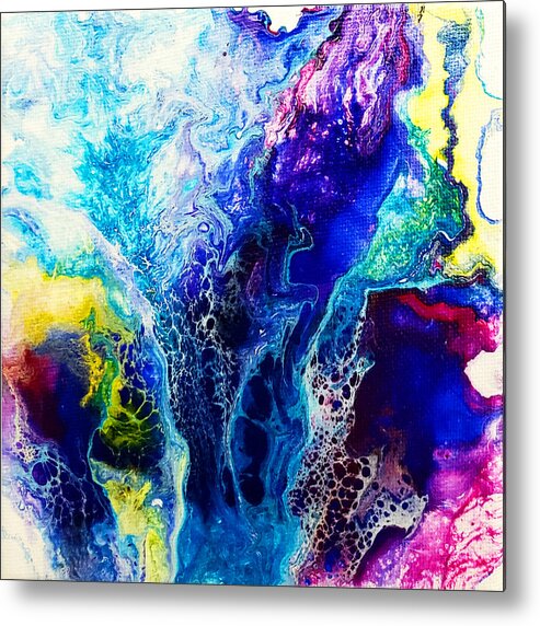 Abstract Metal Print featuring the painting Sound of Spring by Christine Bolden