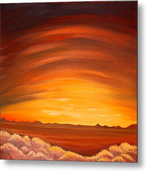 Spinifex Metal Print featuring the painting Spinifex by Franci Hepburn
