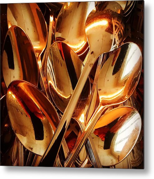 Spoons Metal Print featuring the photograph Spoons by Brian Sereda