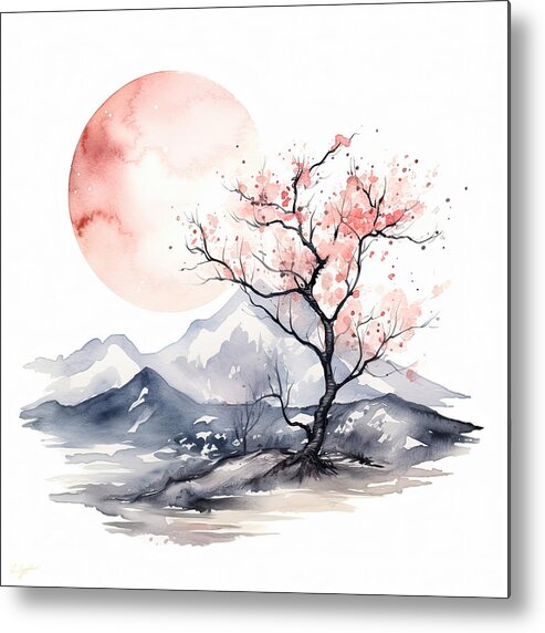 Four Seasons Metal Print featuring the digital art Spring Art - Cherry Blossoms Art by Lourry Legarde