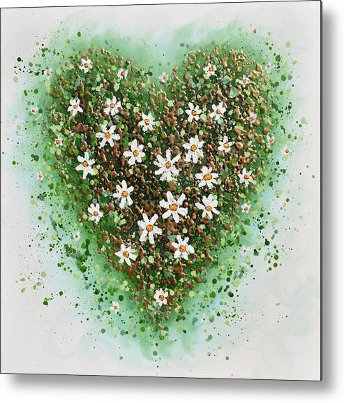 Heart Metal Print featuring the painting Spring Heart by Amanda Dagg