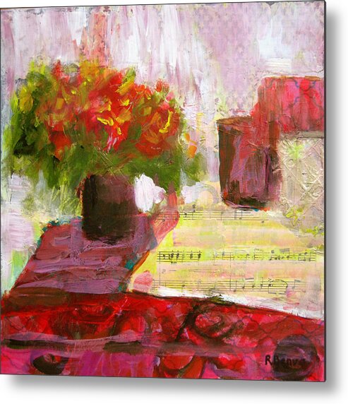 Still Life Metal Print featuring the painting Star of the Show by Robie Benve
