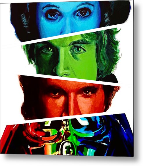 Pop Art Metal Print featuring the painting Star Wars Icons III by Joel Tesch