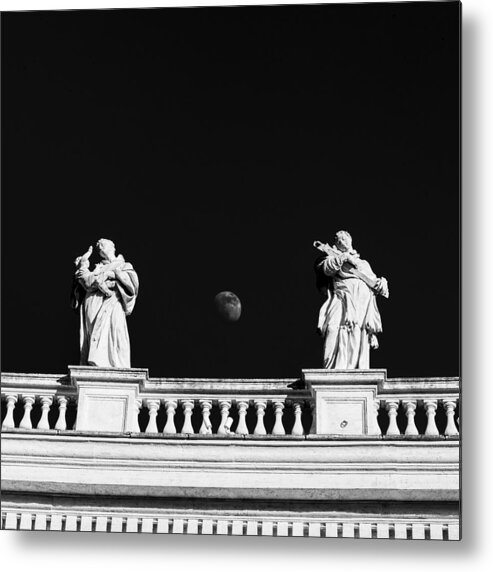 Rome Metal Print featuring the photograph Statues at St. Peter's Square in Rome, Italy by Fabiano Di Paolo