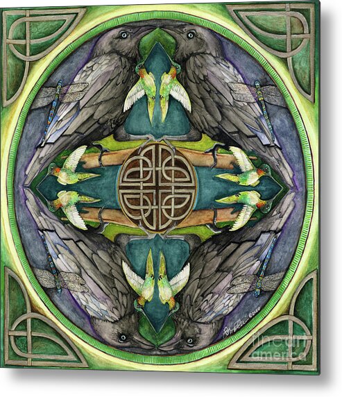 Mandala Metal Print featuring the painting Strength Mandala by Jo Thomas Blaine