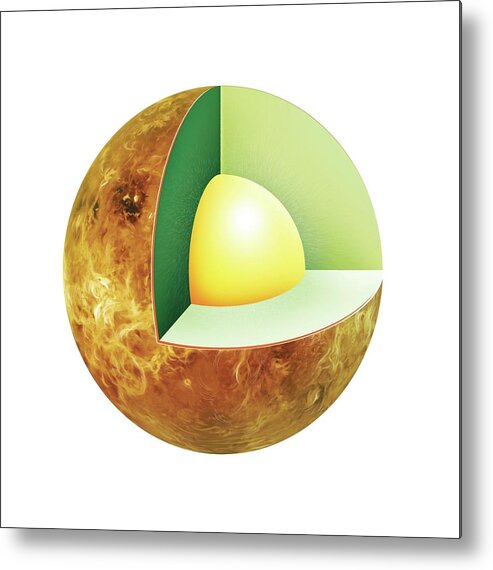 Aphrodite Metal Print featuring the digital art Structure of the planet Venus. by Album