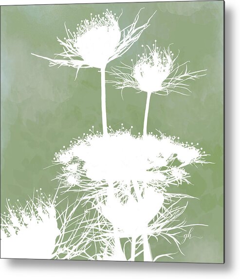 Wildflower Metal Print featuring the digital art Summer Lace Silhouette by Gina Harrison