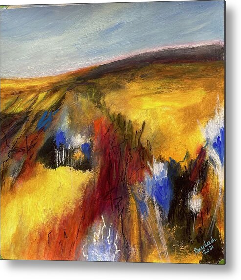 Summer Metal Print featuring the painting Summer Southwell Cornfields by Ann Leech