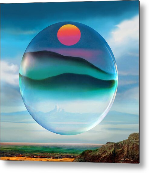 Summerland Metal Print featuring the digital art Summerland Shores by Robin Moline